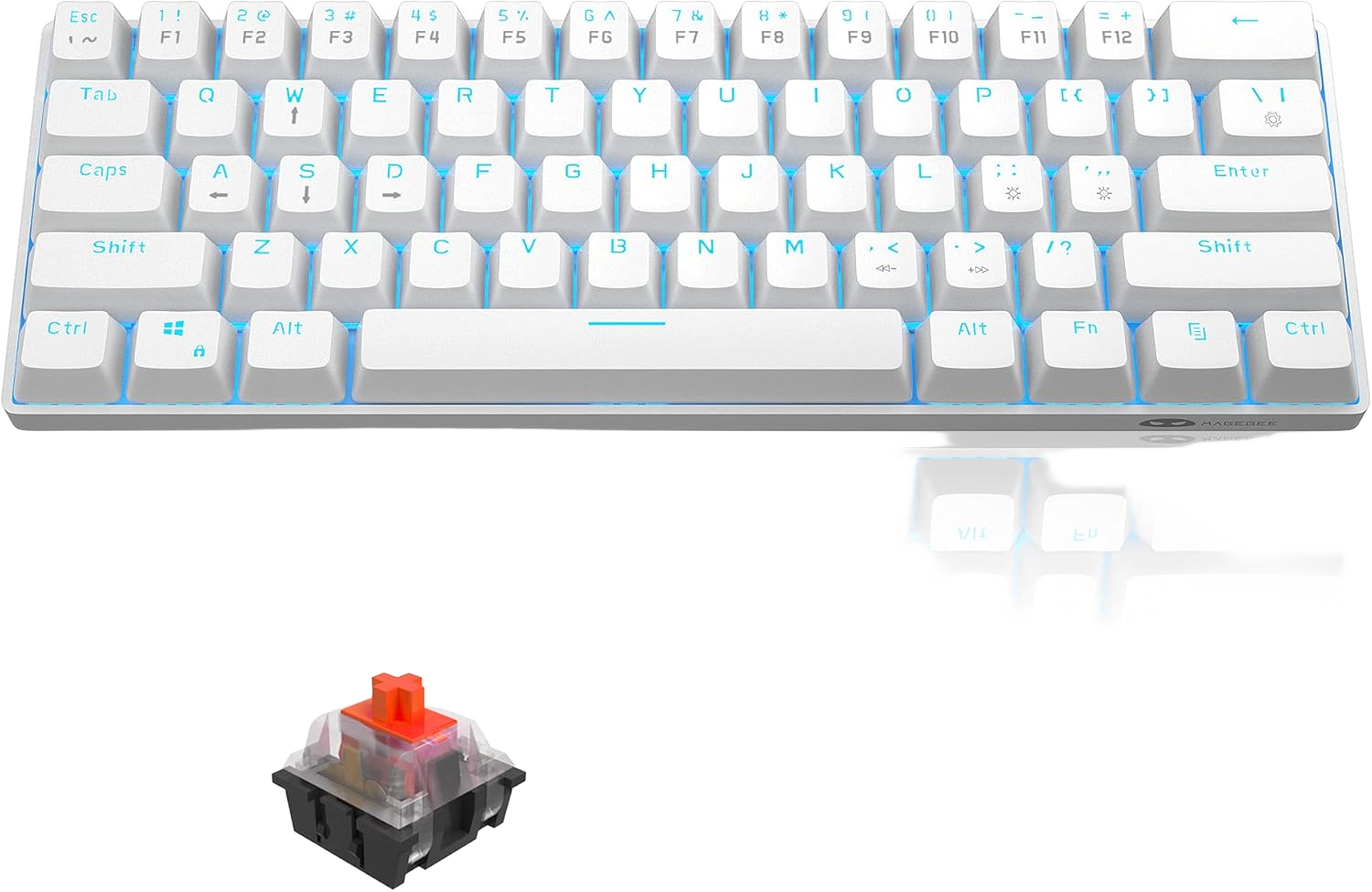 MageGee 60% Mechanical Gaming Keyboard, 61 Keys TKL Compact Gaming Keyboard