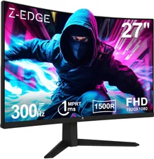 Z-Edge 27 Inch 300Hz(DP) 240Hz(HDMI) Curved Gaming Monitor 1ms MPRT Full HD LED Monitor