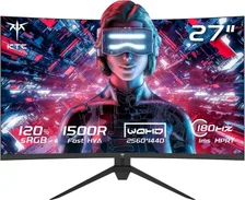 KTC 27 Inch QHD Curved Gaming Monitor, 2K@180Hz 1440P Monitor with 1500R VA